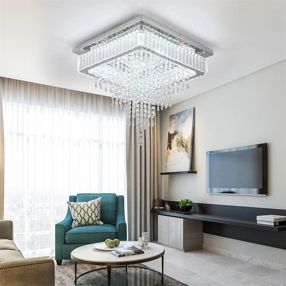 LuxeCrystal LED Chandelier