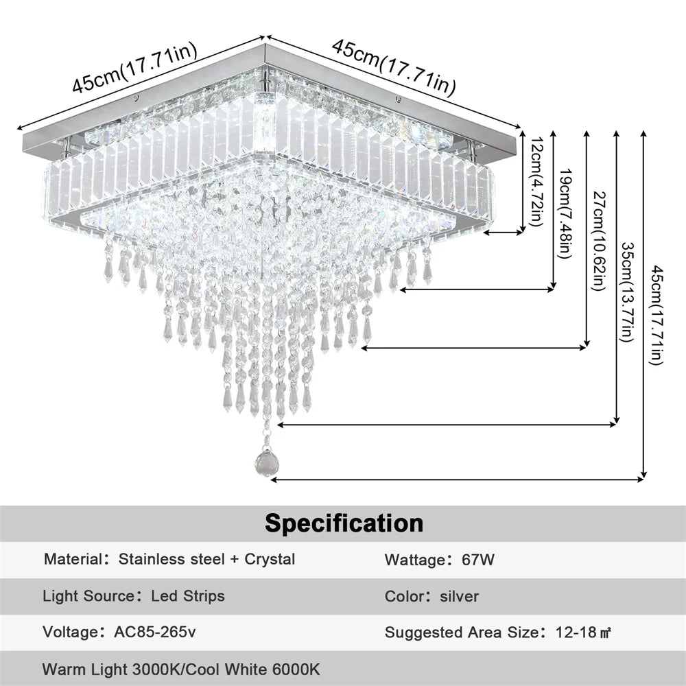 LuxeCrystal LED Chandelier