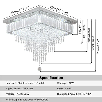 LuxeCrystal LED Chandelier