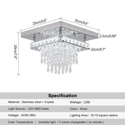 LuxeCrystal LED Chandelier