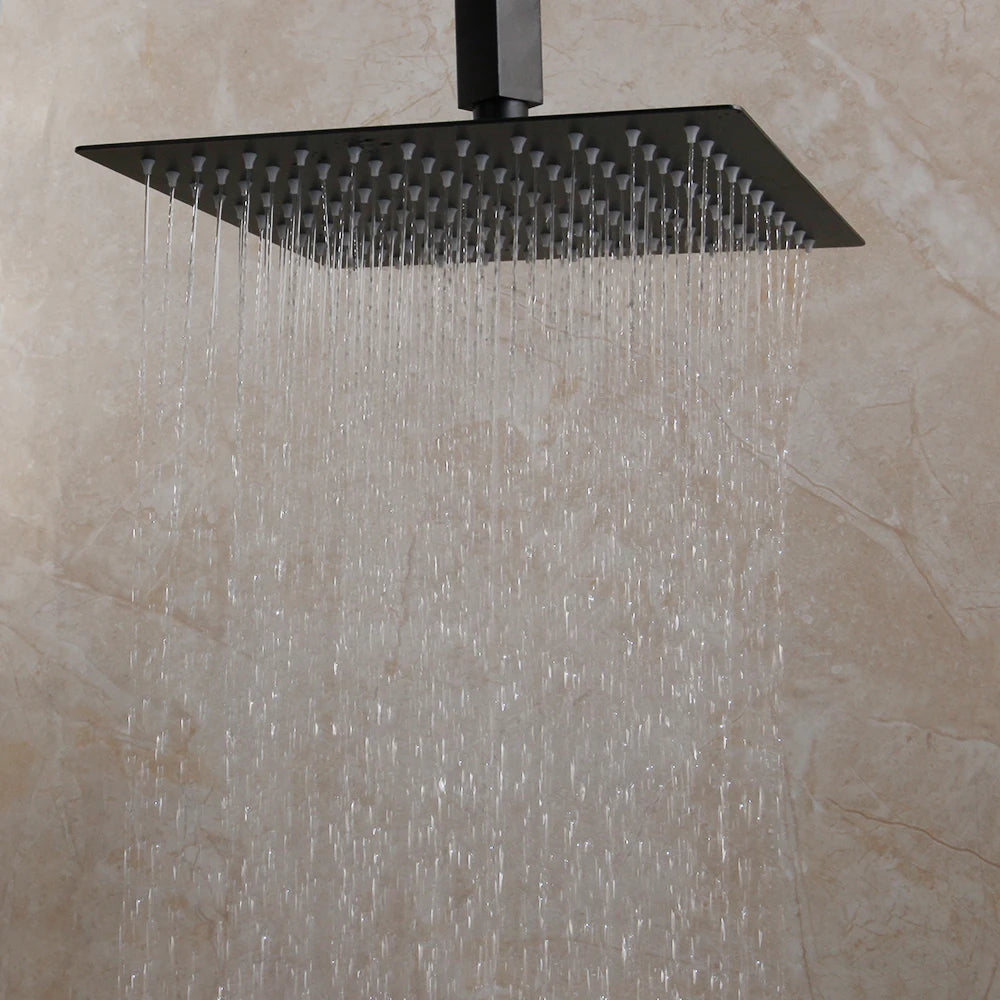 KEMAIDI Matte Black LED Shower Set