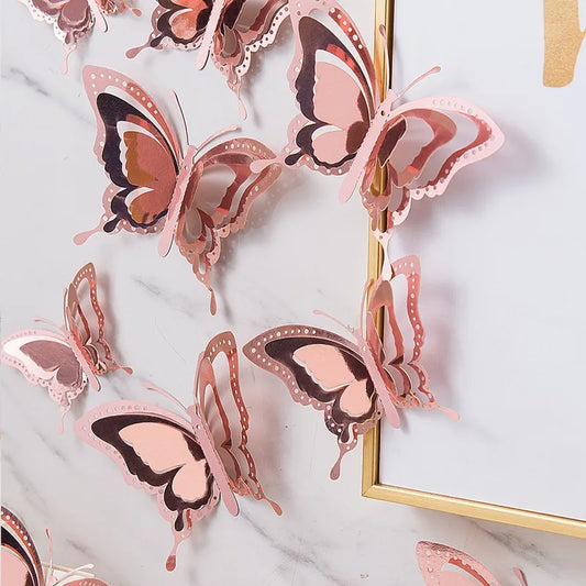Fluttering 3D Butterfly Wall Decals